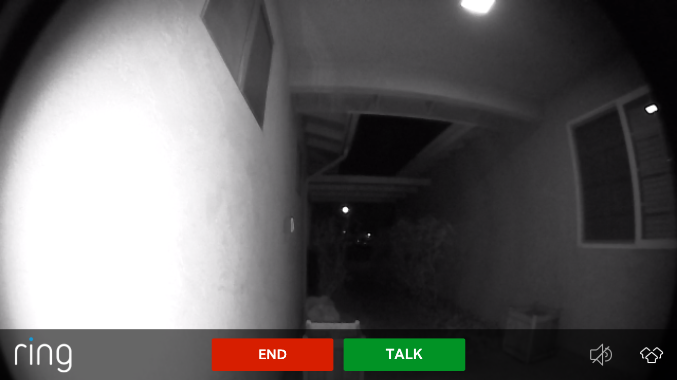 Ring Video Doorbell at Night