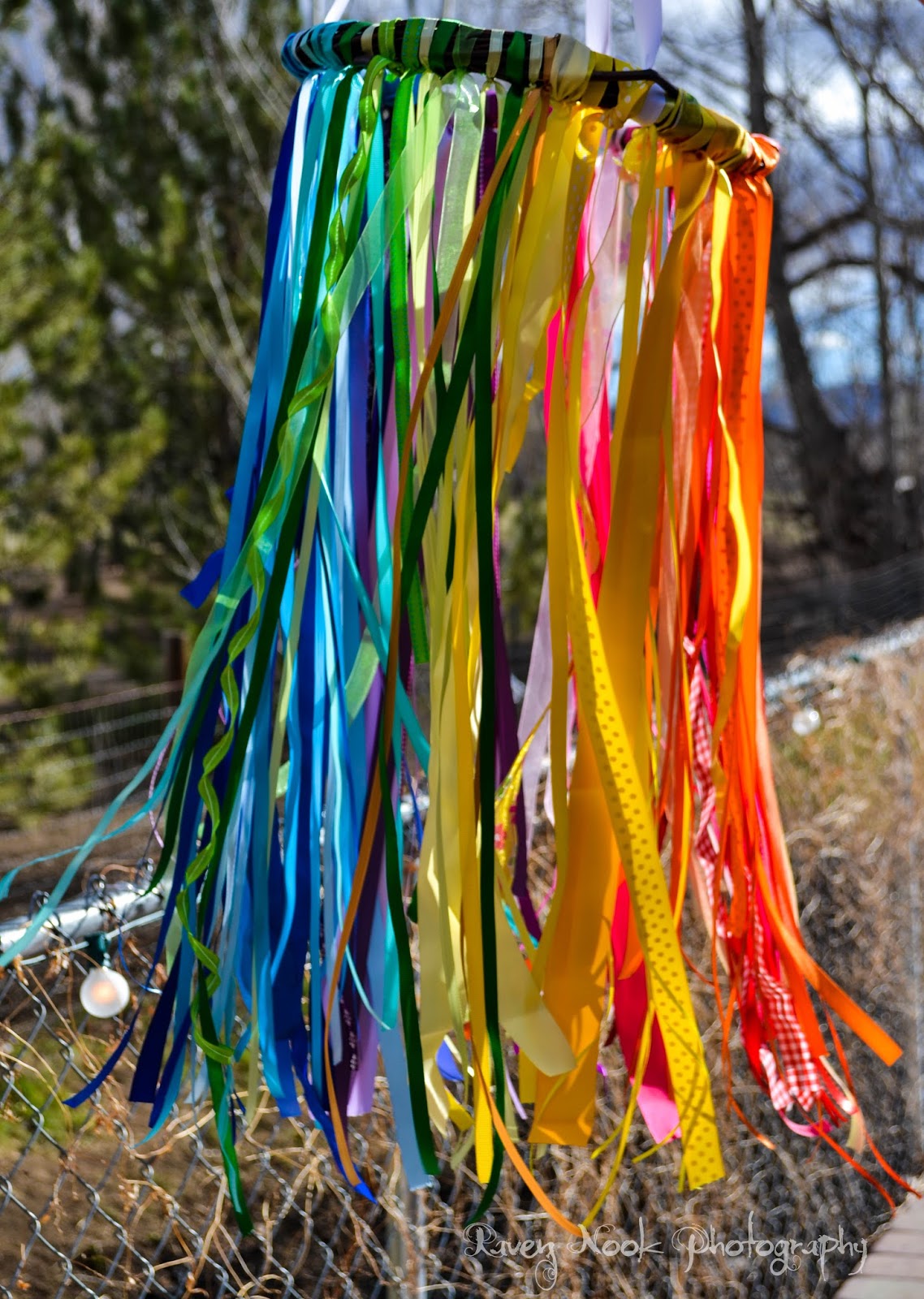 The White Raven Ribbon Wind Chimes
