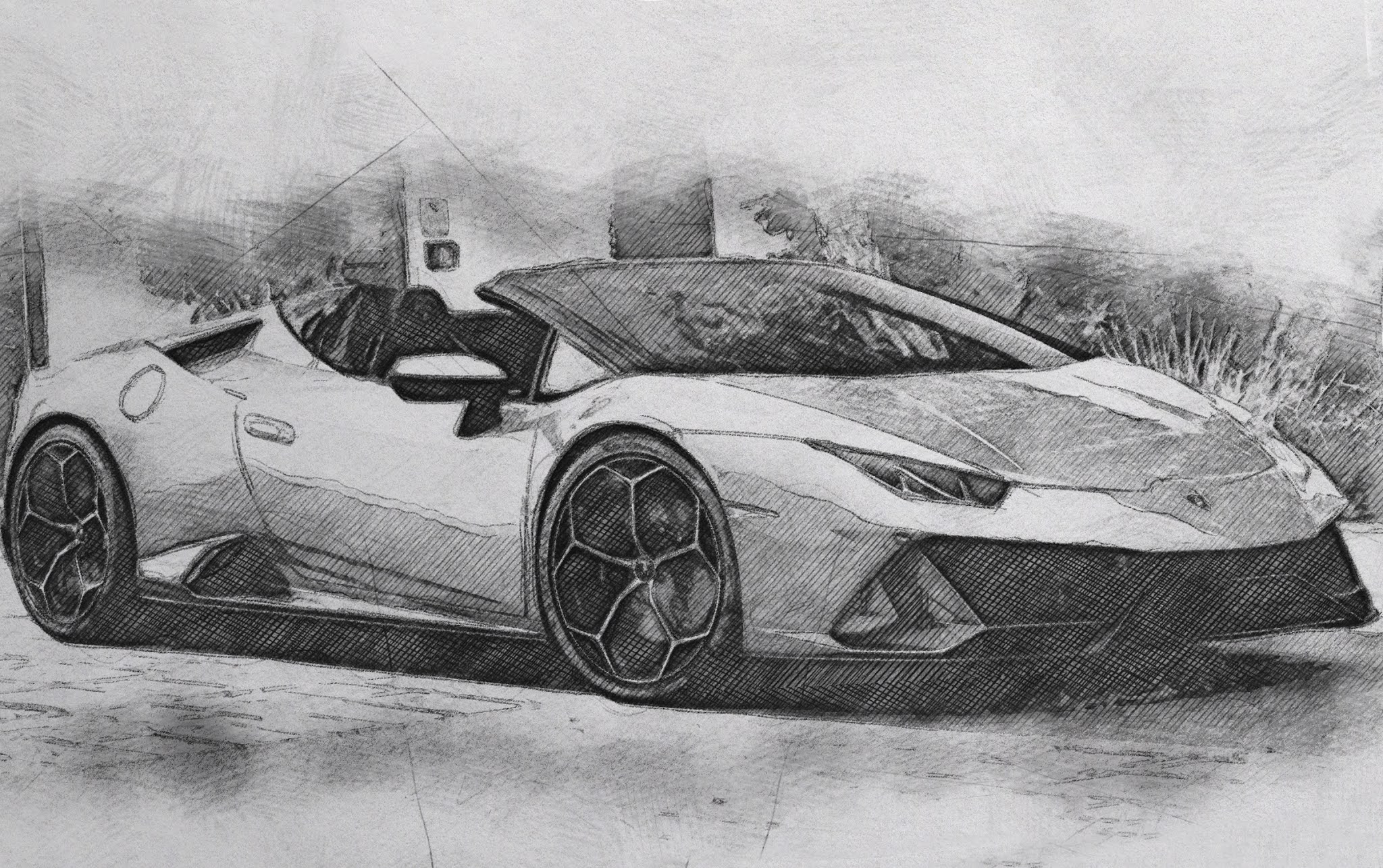 Lamborghini Huracan Evo Drawing