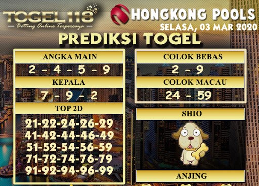 Prediksi Togel Hk Selasa 03 Maret 2020 Angka Jitu Jp