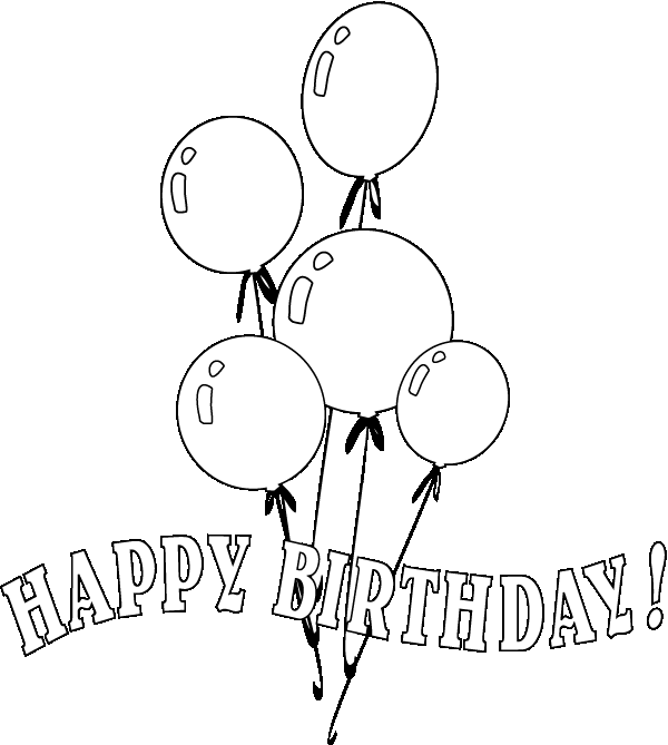 Greeting Happy Birthday Coloring Pages Pictures