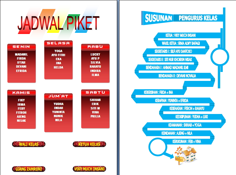 Aplikasi Jadwal Piket Siswa dan Guru Update