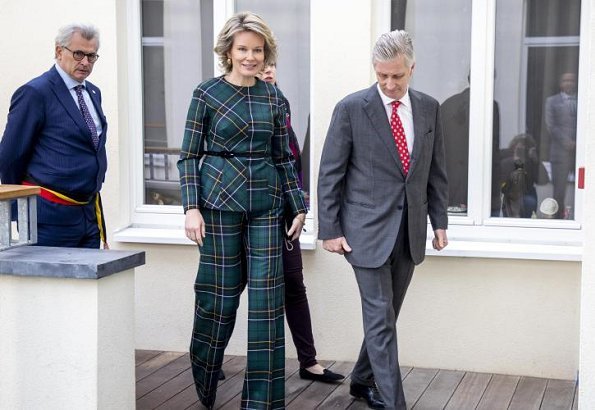 Queen Mathilde. Natan outfit. NATAN Fall Winter 2019 Collection. Natan is a fashion house founded by Edouard Vermeulen