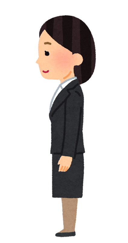 いろいろな角度から見た女性会社員のイラスト かわいいフリー素材集 いらすとや