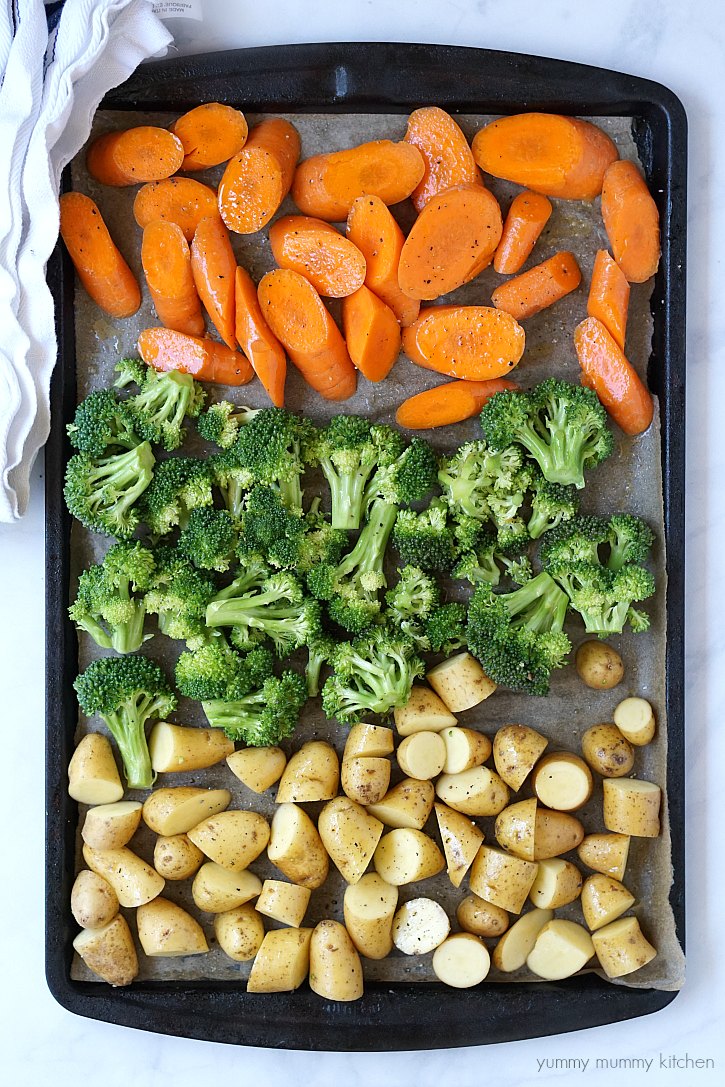 Roasted Veggie Yellow Curry The veggies in this yellow curry recipe get roasted to perfection in the oven.