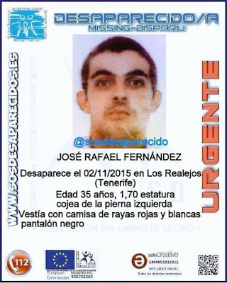 desaparecido, tenerife José Rafael Fernández