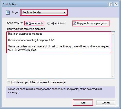 vasteland temperen pastel How to Create an Auto-Response Mail Message in Lotus Notes 8.5.3+