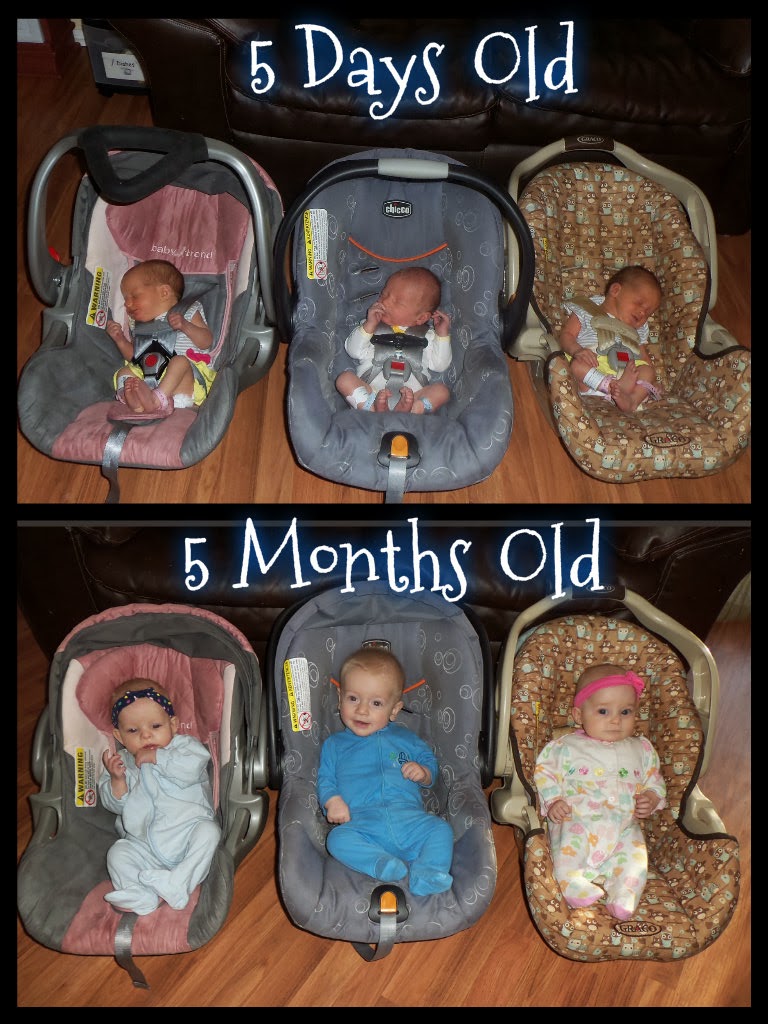 Triplets Toddler Then And Now 5 Months Old Then And Now 5 Months Old