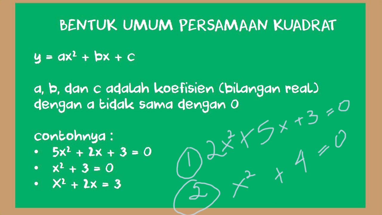 Cari Ilmu Dan Pembelajaran Pengertian Dan Contoh Soal Matematika Persamaan Kuadrat Beserta Jawabannya