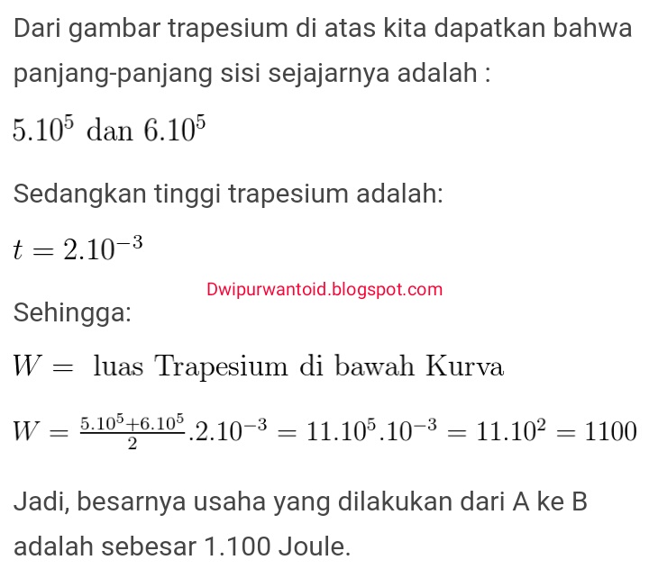 Contoh Soal Cara Menghitung Usaha dalam Termodinamika: IlmuHitung - DWI