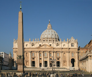 The facade of St Peter's Basilica in Rome is one of Carlo Maderno's most significant architectural works