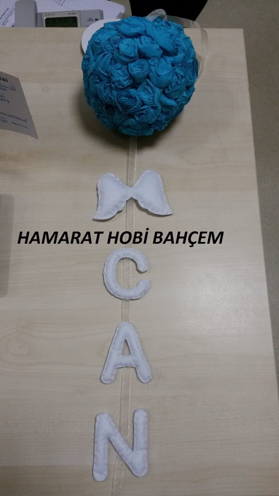 HAMARAT HOBİ BAHÇEM BEBEK ODASI İSİMLİ TAVAN SÜSÜ SEVİMLİ