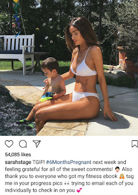 6 months pregnant Sarah stage talks about her second pregnancy and Photoshop accusations