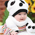 Topi Bayi dengan Syal Yang Hangat Berbentuk Panda 