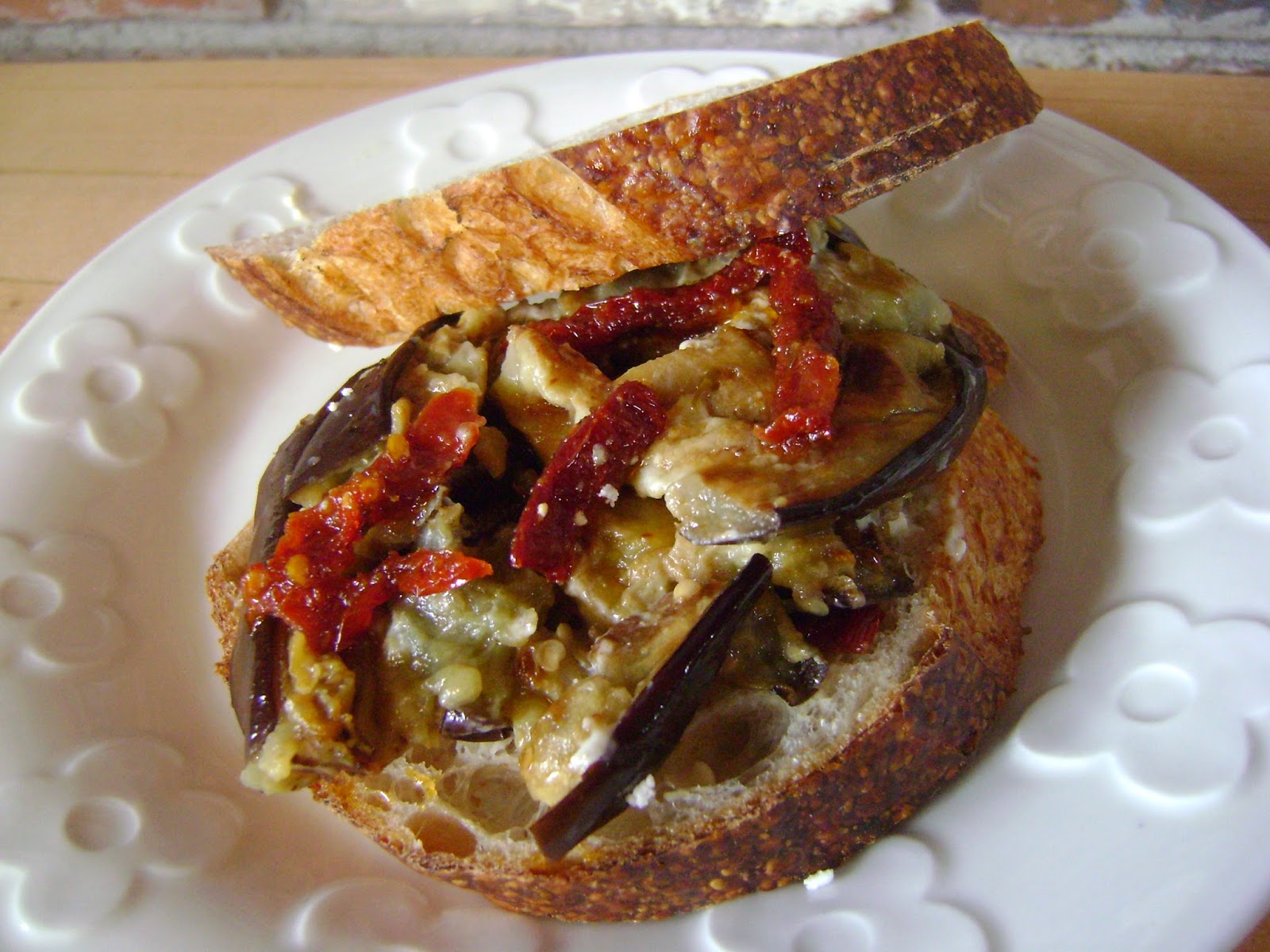 Roasted Eggplant Sandwich - mysavoryspoon