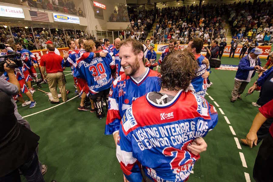 Major Series Lacrosse Grant leads Lakers to 83 Game 1 win over Oakville after pregame jersey