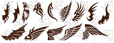 free designs wings tattoo