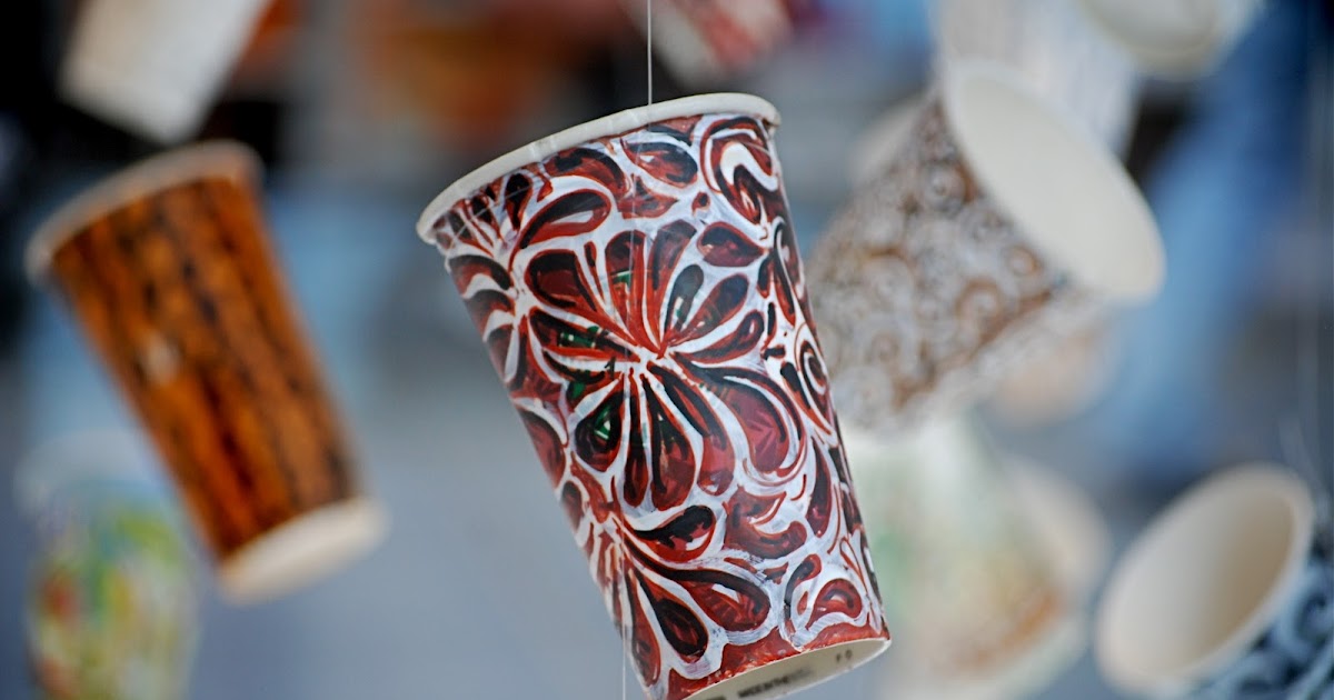 paper cup art ~ crafts and arts ideas