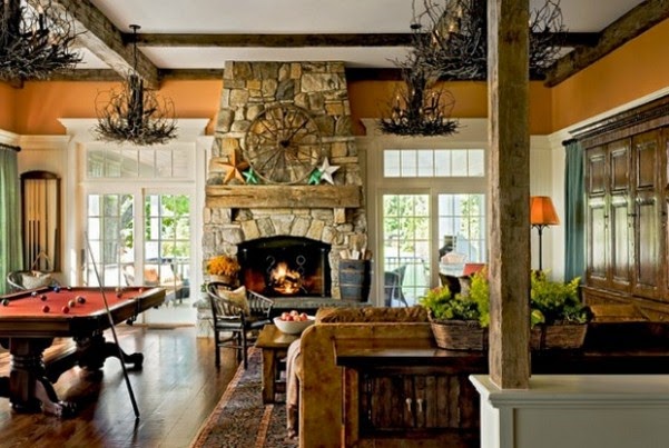 Living room rustic design