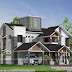 389 sq-yd modern sloping roof home architecture