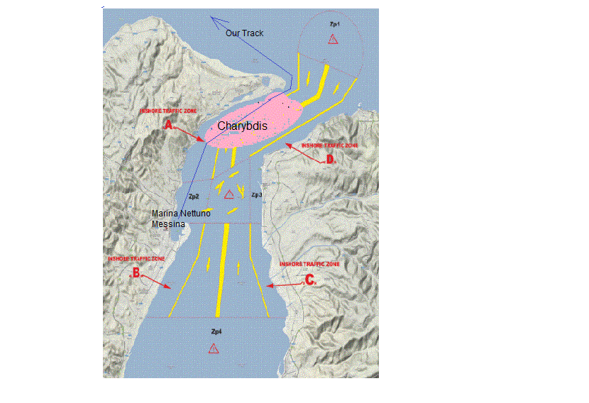 Мессинский пролив карта