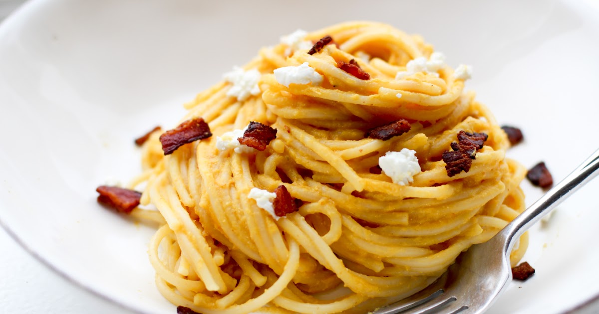 Lake Shore Lady Pumpkin Goat Cheese Sauce with Bacon