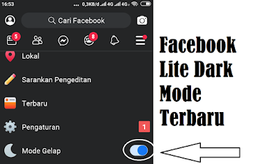 Facebook Lite Dark Mode Versi 187.0.0.8.120