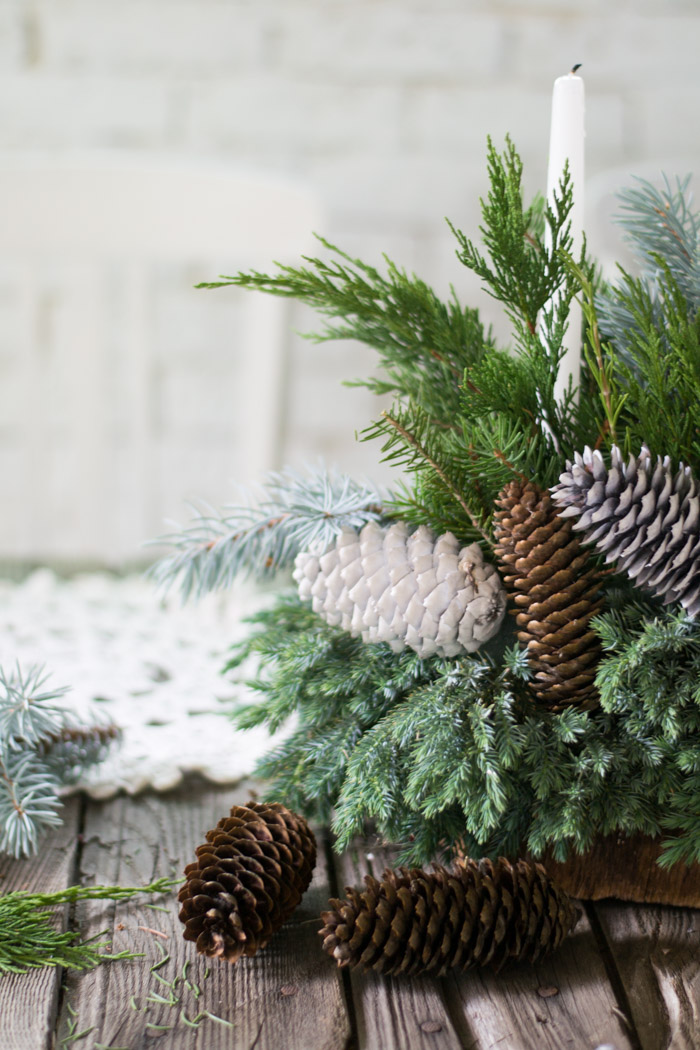 Centro de mesa navidad natural Centro de mesa navidad natural