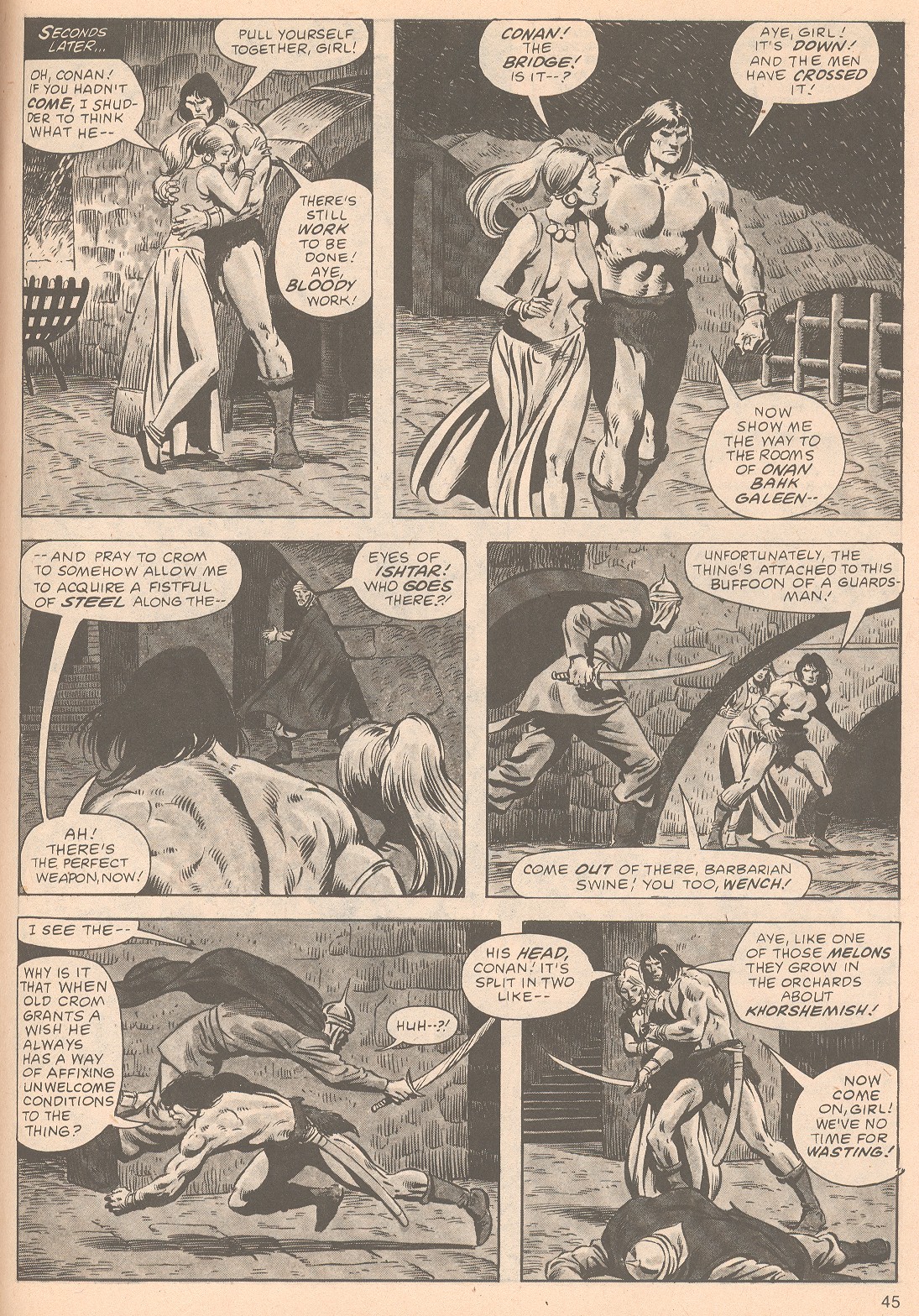 Read online The Savage Sword Of Conan comic -  Issue #63 - 45