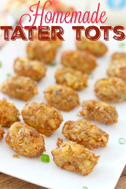 Homemade Tater Tots with Chipotle Mayo Dipping Sauce
