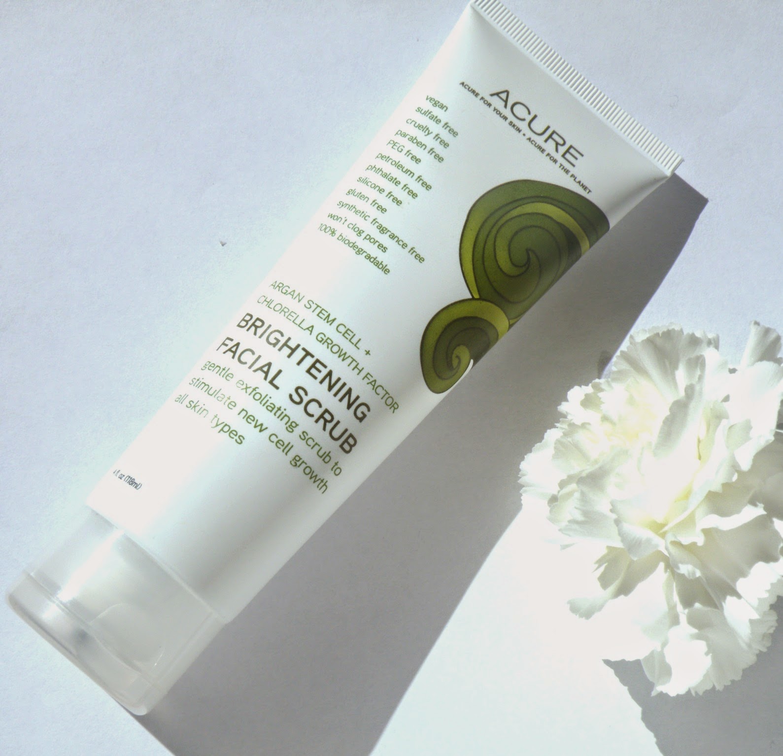 My Make Up Compulsion Acure Organics Brightening Facial Scrub. Exfoliante facial de Acure organics.