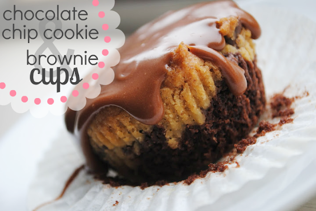 Chocolate Chip Cookie & Brownie Cups - Something Swanky