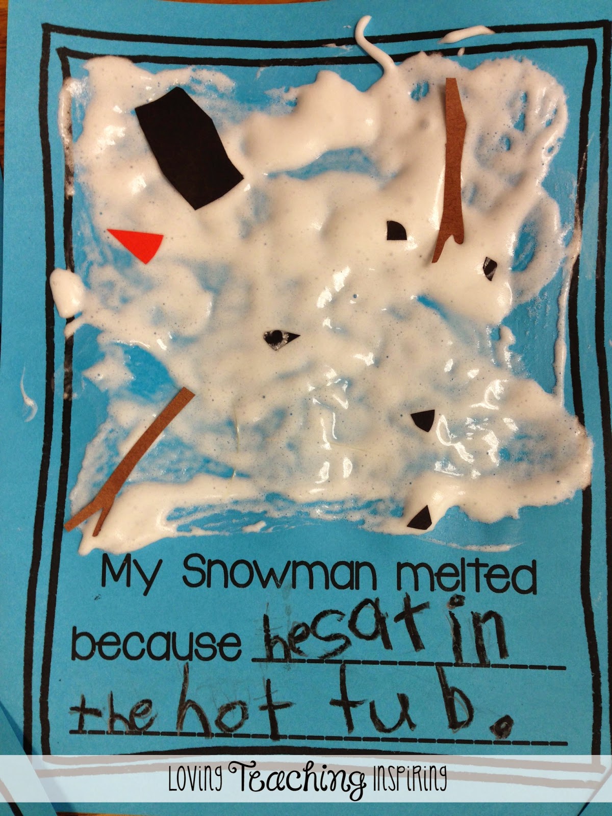 My Snowman Melted Because Template