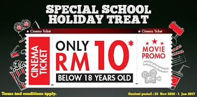 TGV Cinemas Student School Holiday Discount Movie Ticket Promo