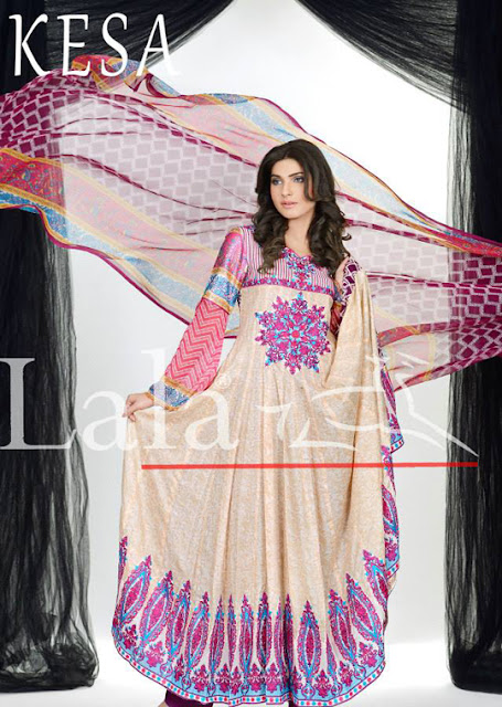 Lala Textiles Exclusive Kesa Embroidered Collection 2013