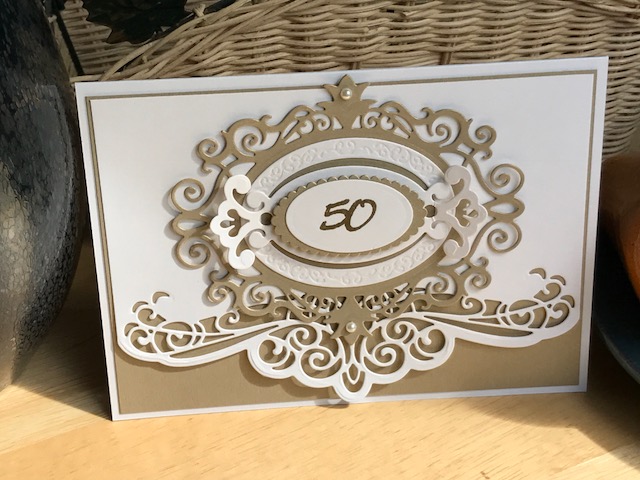 Handmade By Kathie K 50th Wedding Anniversary Card Tutorial