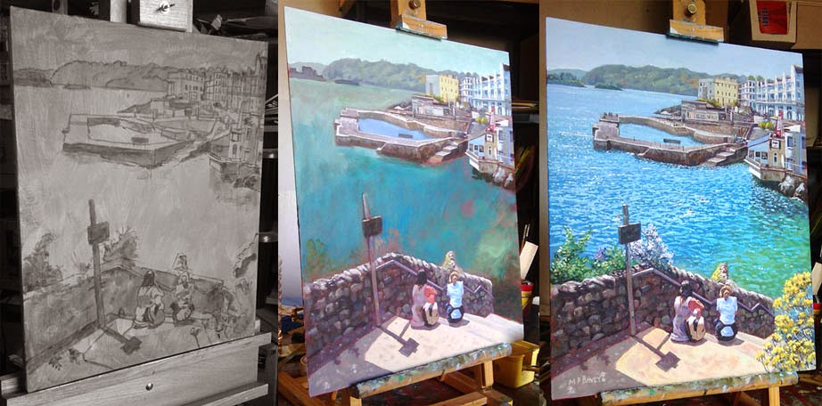 plymouth WIP acrylic painting artist Martin Davey