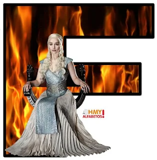 Abecedario con Daenerys. Daenerys Alphabet.