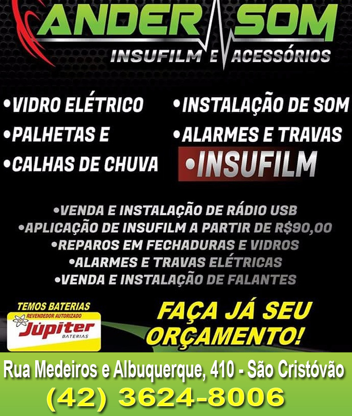 ALARMES E SOM AUTOMOTIVO É COM ANDERSOM