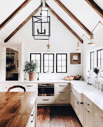 modern farmhouse kitchens wood shelves combination barstools selection key