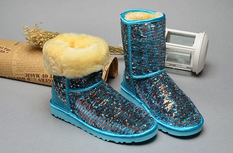 blue sparkly uggs