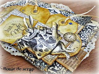 SRM Stickers Blog - Vintage Card by Angélique - #card #thinking of you #stickers #fancy #twine