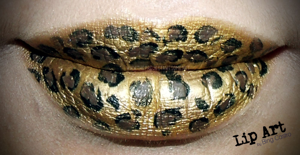The Project Awesome Leopard Print Lip Art First Ever Lip Art!
