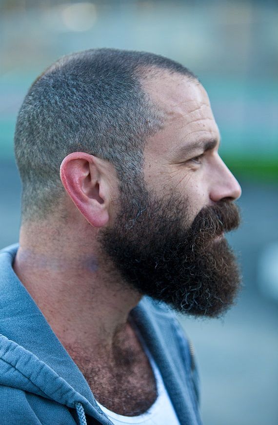 Cabelos Masculinos Cabelo Curto Com Barba Grande Cabelo Curto E