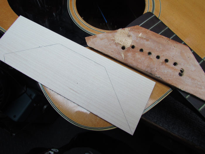 Making a Maple Bridge Plate for an Acoustic Guitar Crawls Backward