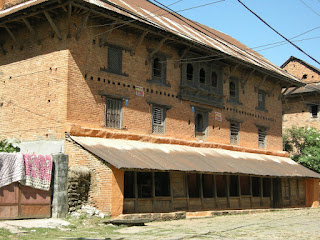 brick buildings in Pokhara, Nepal