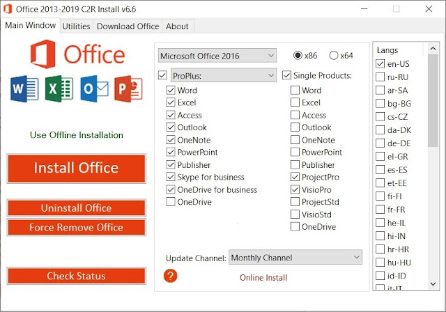 Office 2013-2019 C2R Install imagenes