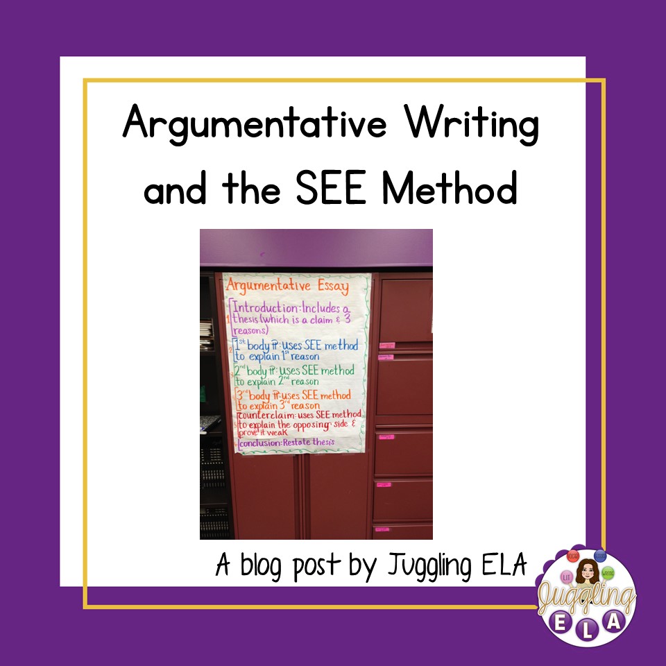Juggling Ela Argumentative Writing And The See Method