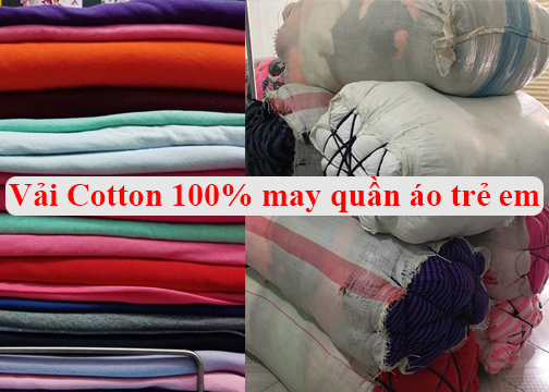 Vải Khúc Cotton đủ màu may đồ trẻ em - cotton 100%