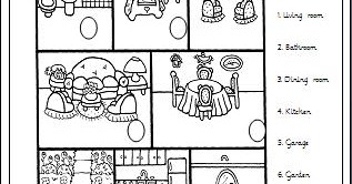 Worksheet: Rooms in the House | My English Printable Worksheets